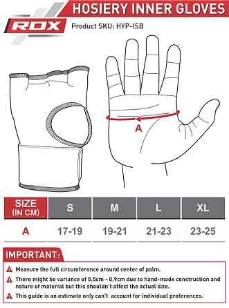 Спортивні бинти рукавиці для тренувань з гелевими подушками чорні RDX Inner Gel Black розмір S Київ