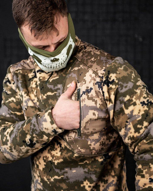 Тактична флісова кафта піксель тепла чоловіча Одеса - фото 16