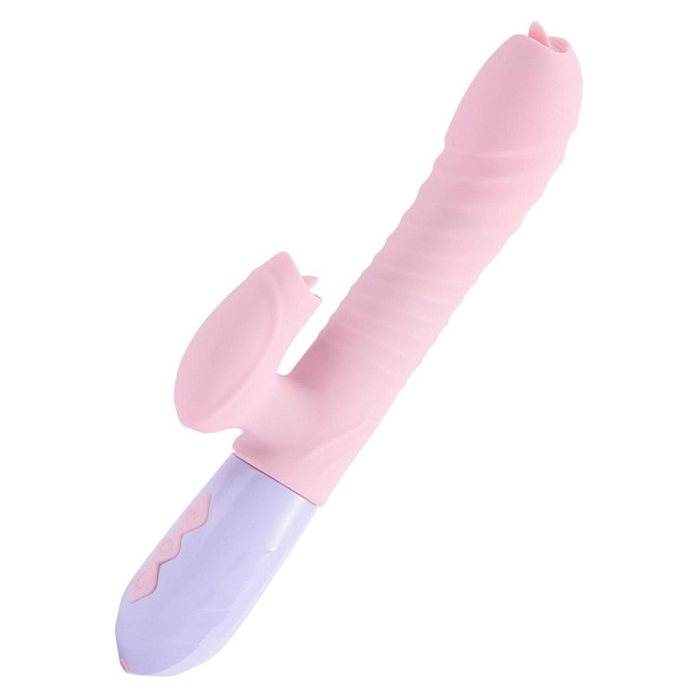 Вібратор - Silicone Vibrator USB 7 Function and Thrusting Function / Heating Pink Sex Aura Київ - фото 5