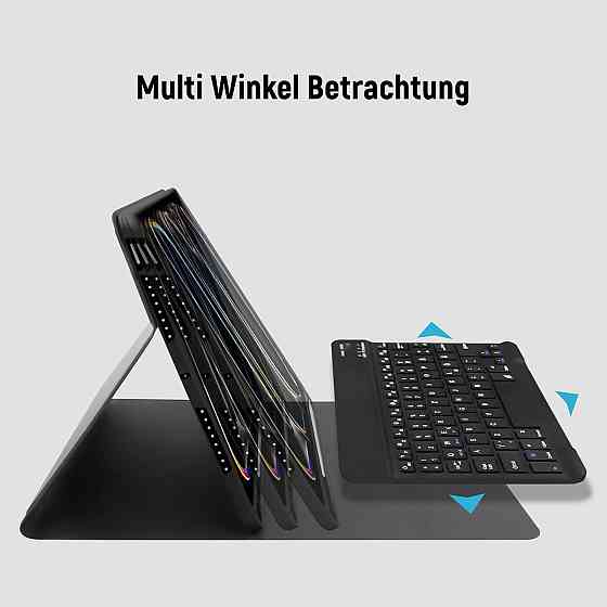 Чехол для iPad Pro 11 2024 M4 с QWERTZ Bluetooth клавиатурой съемный магнитный подставка держатель для Apple Киев