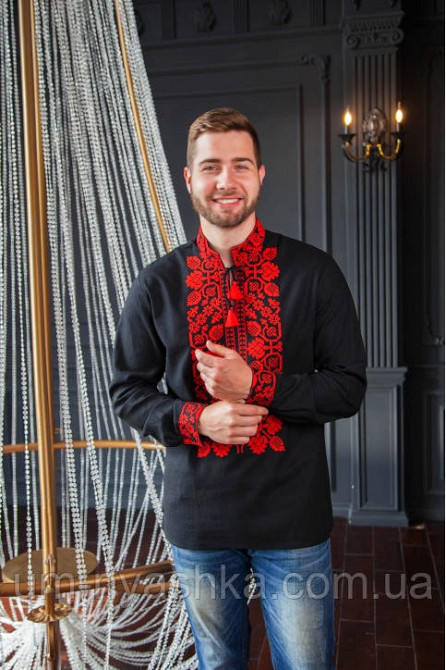 Мужская вышиванка черная Всеволод Кривой Рог - изображение 2