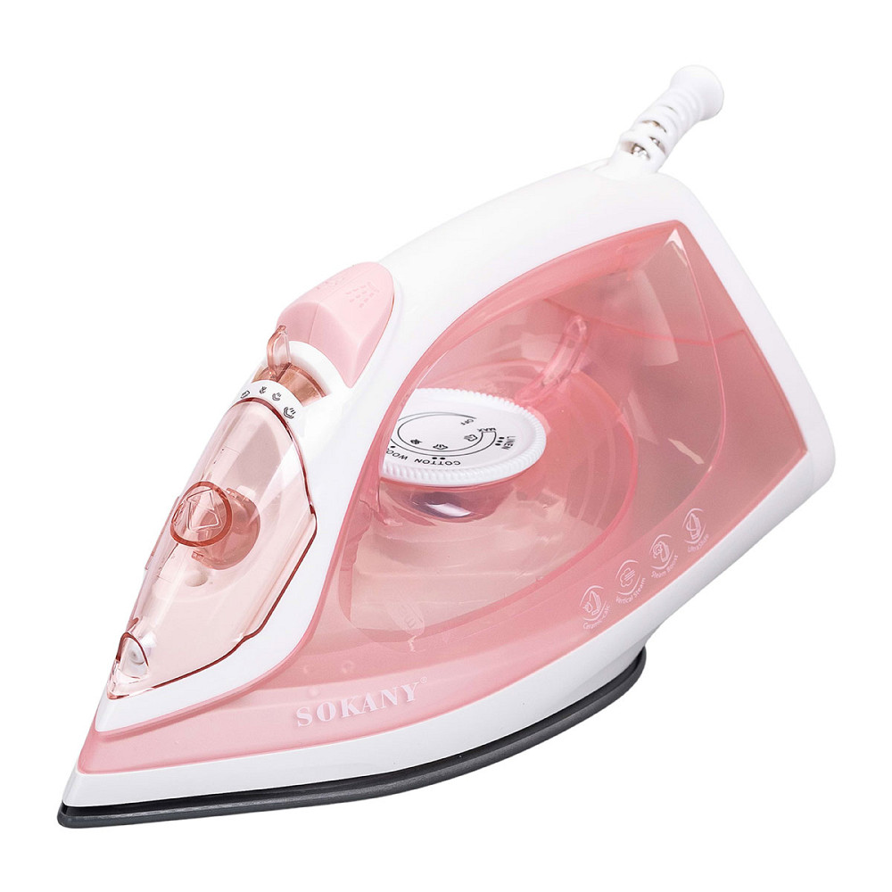 Праска парова ручна для одягу 1800 Вт з металокерамічною підошвою Рожева Sokany SK-11044 Коломия - фото 7