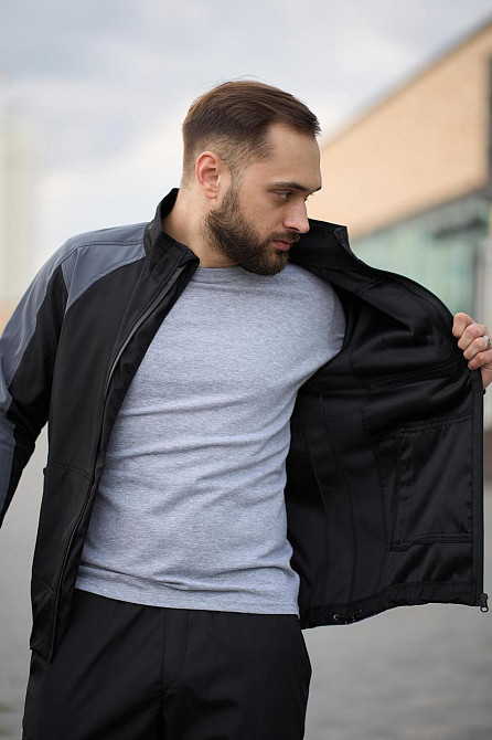 Чоловічий костюм Intruder Softshell куртка спортивна та штани карго весна осінь сірий + чорний L Одеса - фото 5