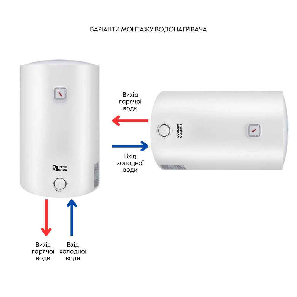 Водонагреватель электрический Thermo Alliance 50 л универсальный, мокрый ТЭН 1,5 кВт D50VH15Q2 Киев - изображение 5