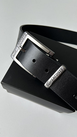 Мужской ремень Lacoste, брендовый классический ремень, качественный пояс из натуральной кожиMasterSem Киев - изображение 6