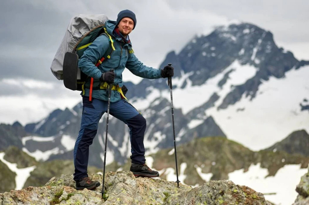 Палки для скандинавской ходьбы трекинговые палки Hop-Sport Nordend черные 80-135см две пары сапожек чехол Киев - изображение 9