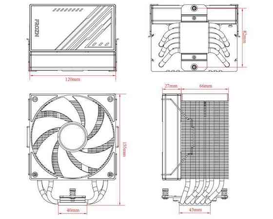 Кулер процесорний ID-Cooling Frozn A610 ARGB Чорний Харьков