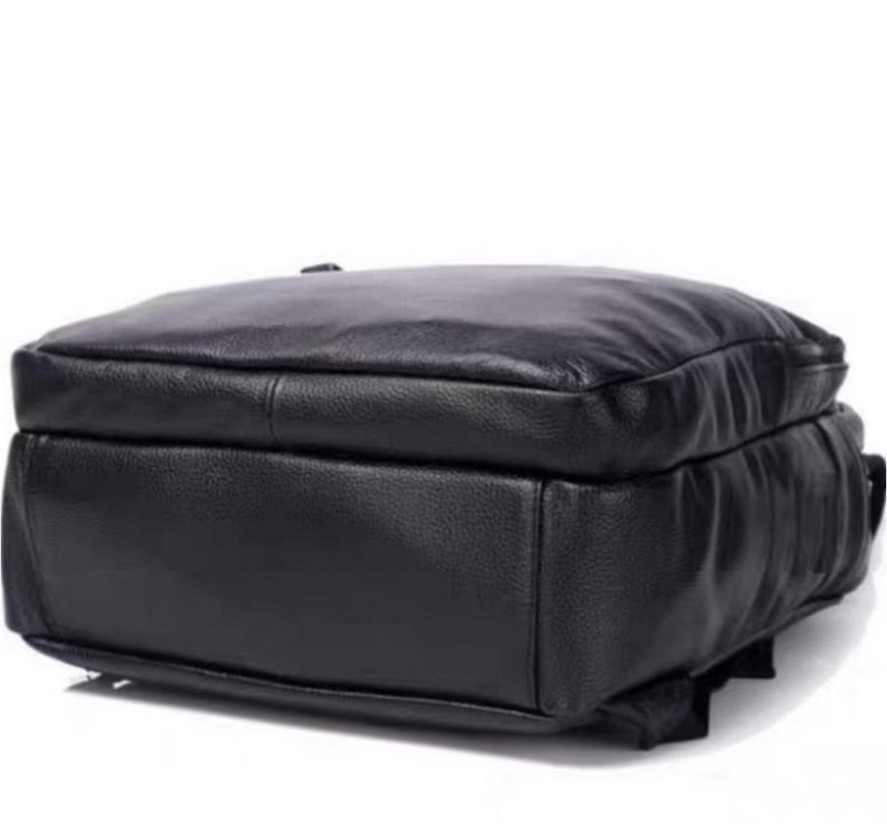 Мужской кожаный рюкзак Tiding Bag (28 х 42 х 18 см) для ноутбука Черный Винница - изображение 12