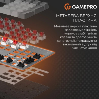 Клавиатура GamePro Genesis Metallic MK144G Outemu Red Switch USB UA Gray (MK144G) Винница - изображение 4