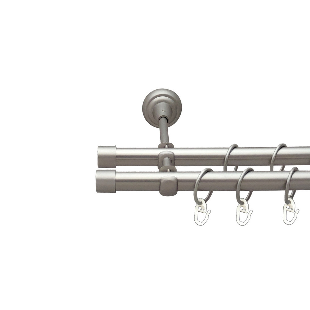 Карниз Orvit Заглушка металевий дворядний відкритий Сатин 19\19 мм 300 см (6308097) Львів - фото 1