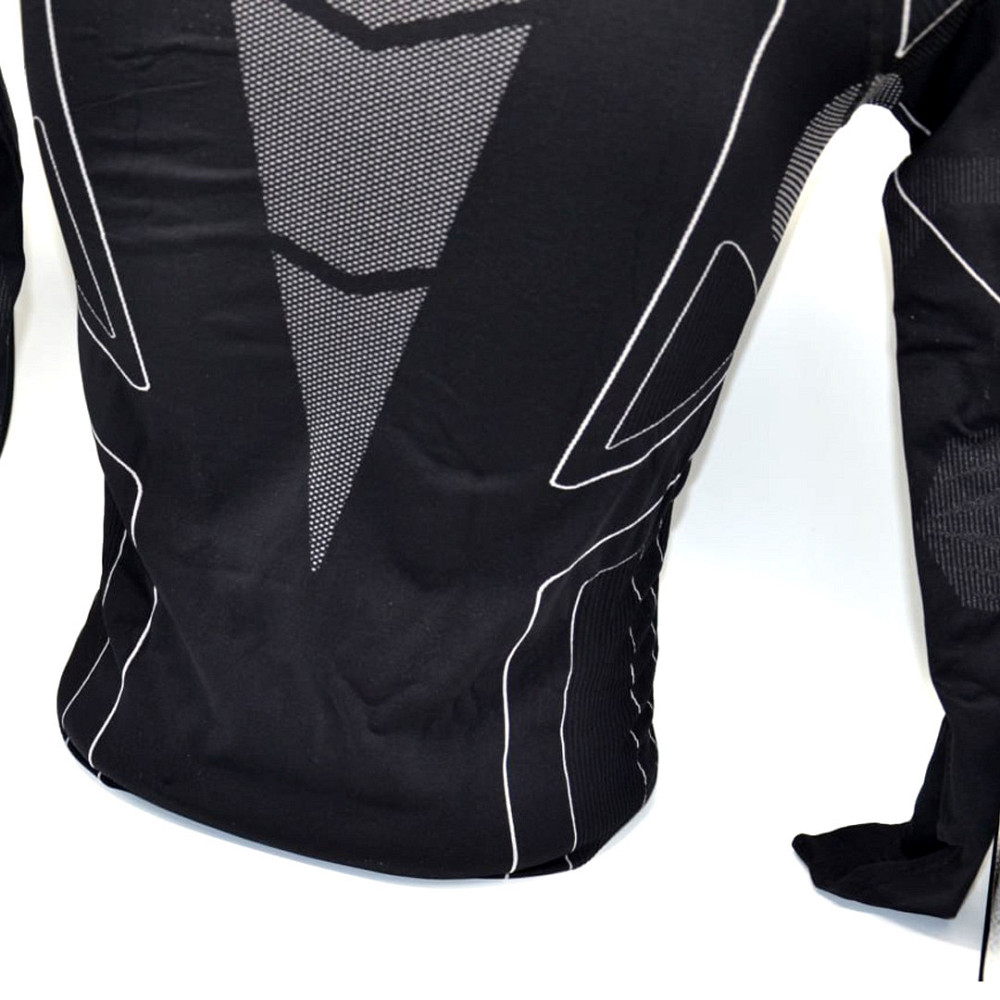 Термокофта з комірцем (лонгслів) X TECH Maglia Race 3 Munica Lunga  lupetto Nero XXL/XXXL Чорна Луцьк - фото 8