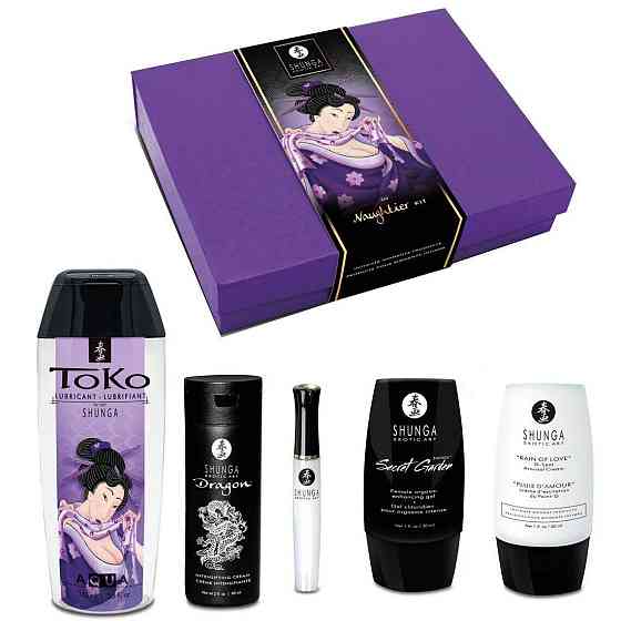 Подарунковий набір Shunga Naughtier Kit, 5 продуктів для інтимної стимуляції Sex Aura Київ