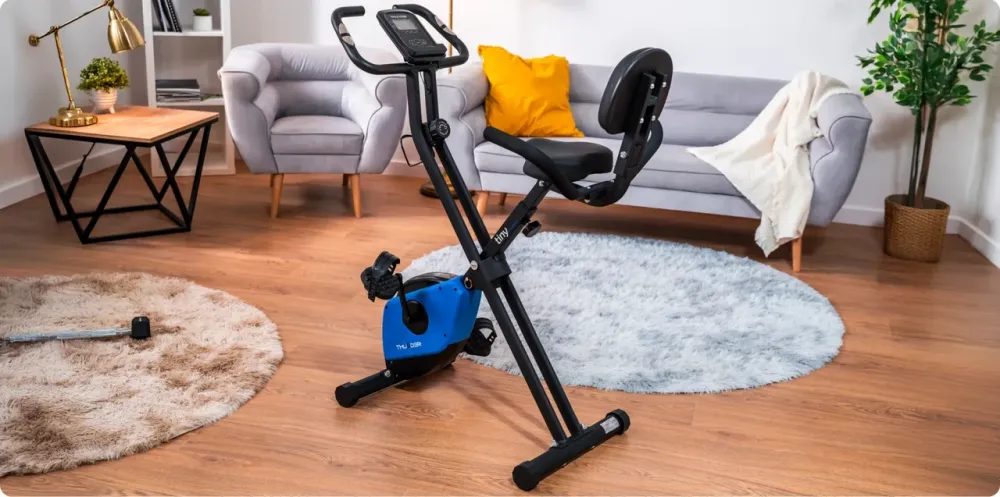 Велотренажер магнітний TINY THUNDER чорно-синій Київ - фото 8