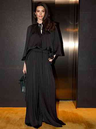 Жіночий стильний елегантний шовковий костюм армані Чорний, 46/48 Одеса