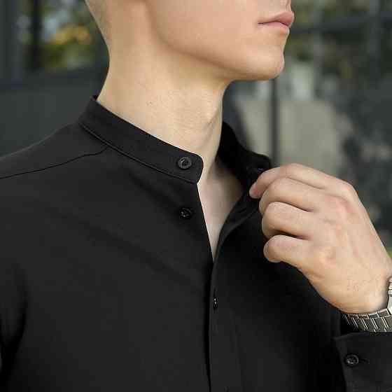 Чоловіча чорна сорочка з довгим рукавом Pobedov Legend Київ