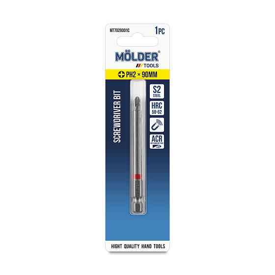 Біта Molder PH2x90мм 1шт (кольорове маркування) Львів