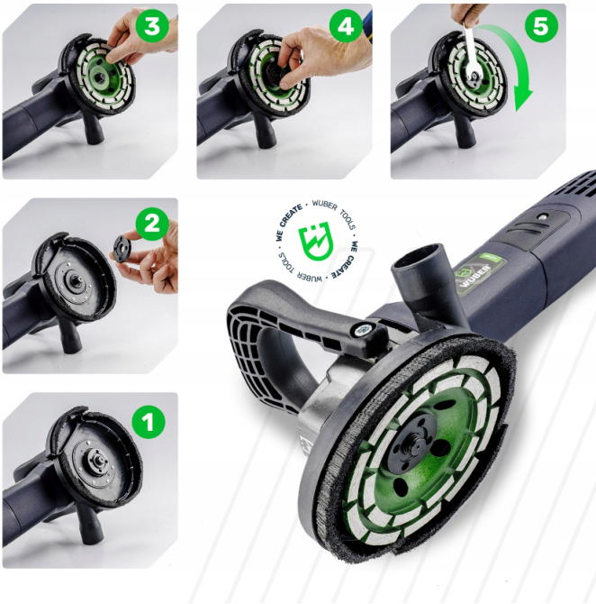 Шлифовальная машина для бетона 1400Вт Wuber (Польша) Киев - изображение 9