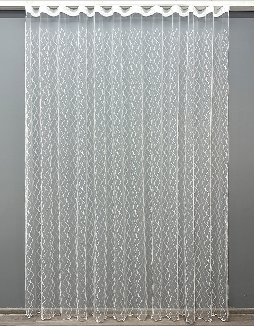 Тюль фатин с вышивкой и люрексом Цвет молочный с пудровым 1840т Киев - изображение 8