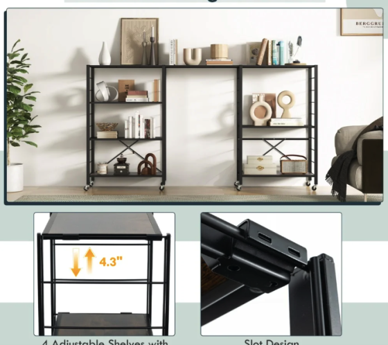 Стелаж Costway Scooby складаний в стилі Loft Київ