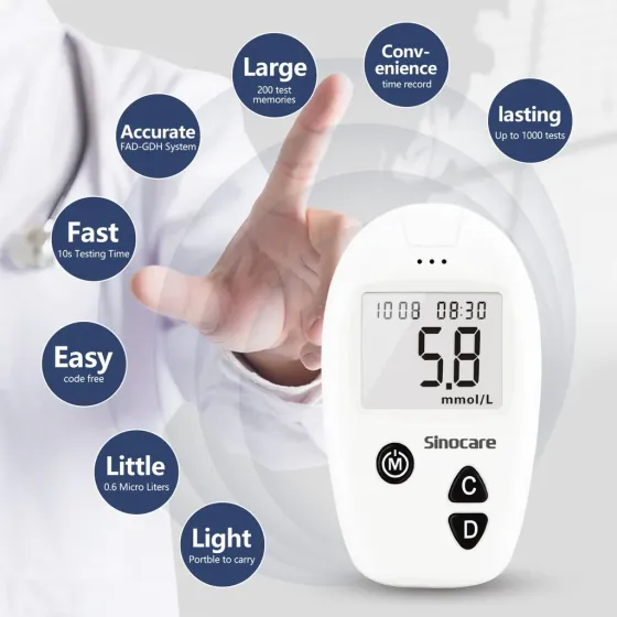 Глюкометр Sinocare GA-3 з тест-полосками та ланцетами Київ
