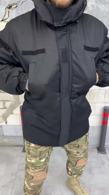 Бушлат чорний чоловічий зимовий теплий M Одеса - фото 10