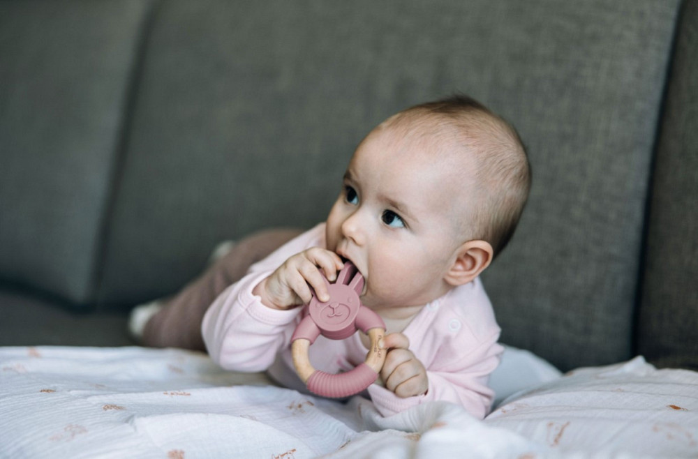 Прорізувач FreeON силіконовий зайчик, рожевий Киев - изображение 3