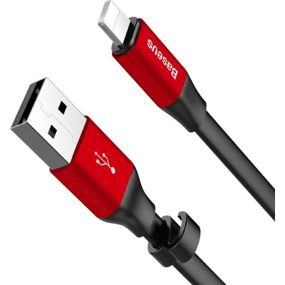 Дата кабель USB 2.0 AM to Lightning 0.23m 2A black/red Baseus (CALMBJ-B91) Винница - изображение 3