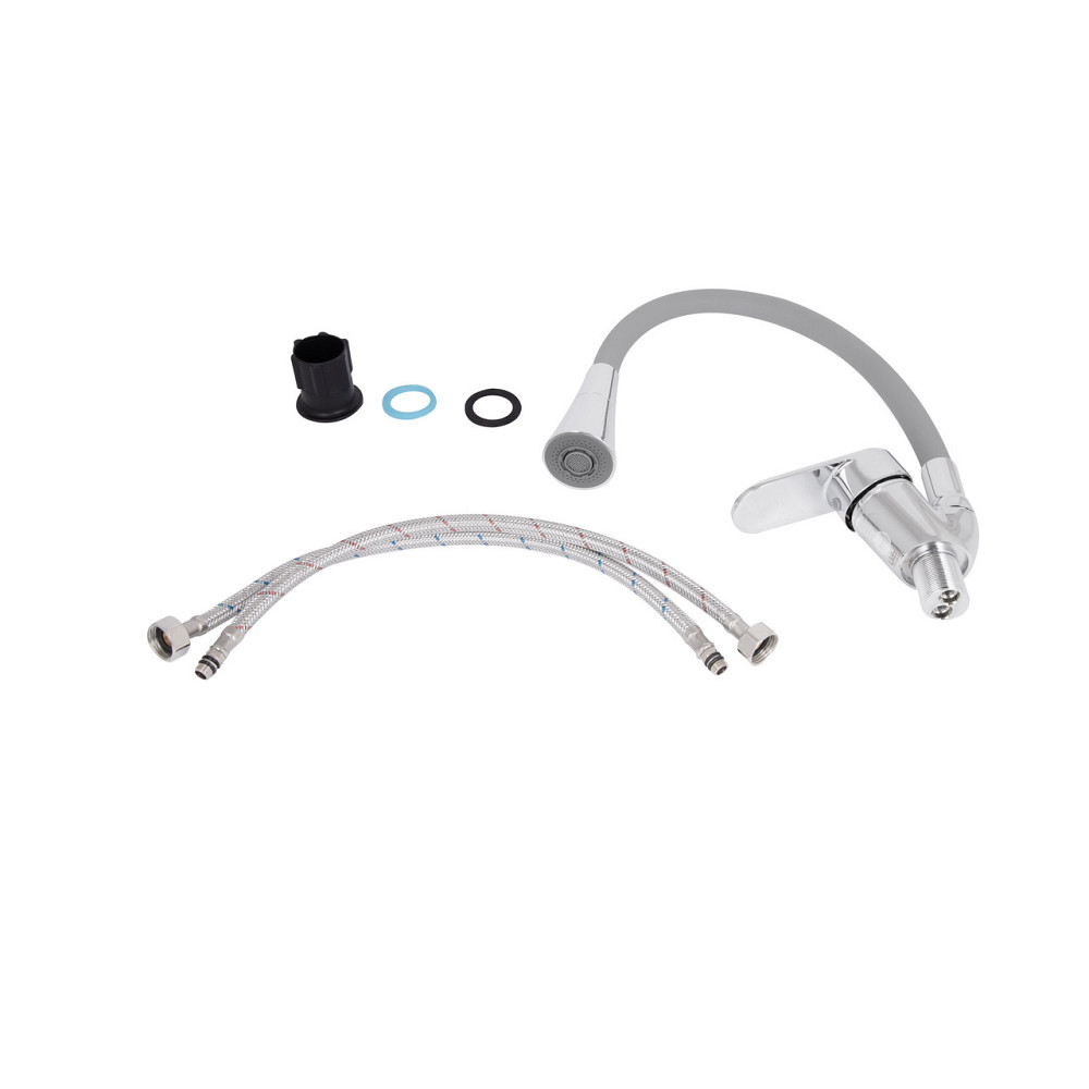 Змішувач для кухні Lidz Tani 008F3 з гнучким виливом (k40) LDTAN008F3GCR39507 Chrome/Grey Київ - фото 11