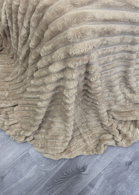 Плед-покривало смужка VIP Шарпей 200х230 см (+-10см) Бежевий (87-148) Київ - фото 8