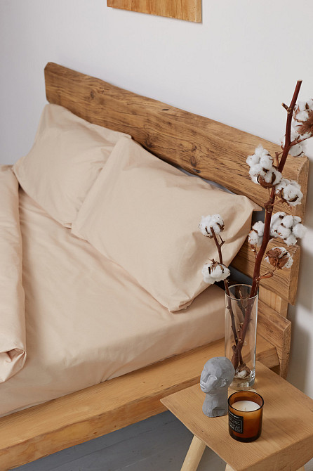 Комплект постільної білизни Ideal Textile бязь євро бежевий (56860373) Чернівці - фото 3