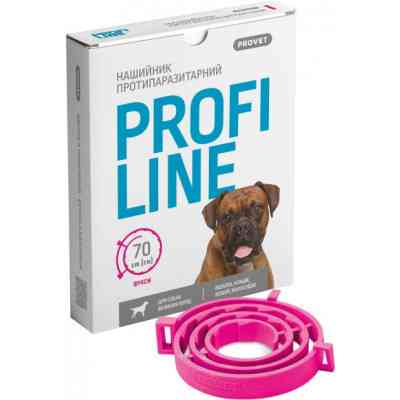 Нашийник для тварин ProVET Profiline для великих порід (інсектоакарицид) 70 см фуксія (4823082430994) Вінниця