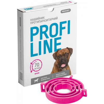 Нашийник для тварин ProVET Profiline для великих порід (інсектоакарицид) 70 см фуксія (4823082430994) Вінниця - фото 4