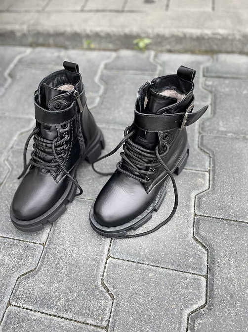 Molly Черевики жіночі MOLLY чорні натуральна шкіра зима висота 13 см (5165) Коломыя - изображение 10