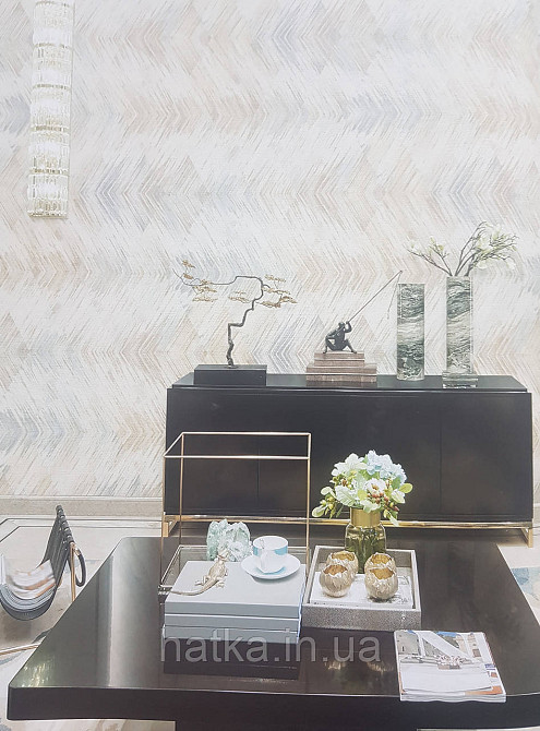 Шовілові на флізеліні Grandeco Illusion метрові блакитні хвилі Київ - фото 1