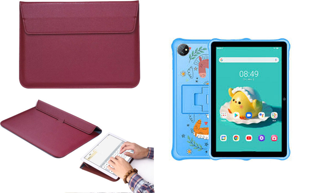 Чохол-конверт VitoCase для Blackview TAB A7 Kids, з функцією підставки для планшета Бордовий Київ - фото 1