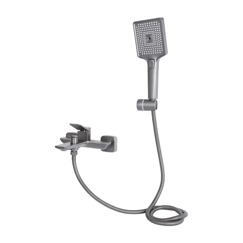 Змішувач для ванни Qtap Presto з душовим гарнітуром QTPRE259GRP45584 Graphite графіт Київ - фото 2