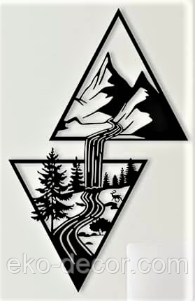 Декоративне настінне Панно «Водоспад» Декор на стіну Київ