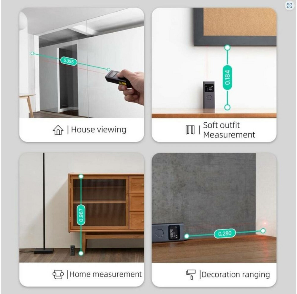 Лазерний далекомір Xiaomi MiJia Smart Laser Measure CN (MJJGCYD001QW) Киев - изображение 4