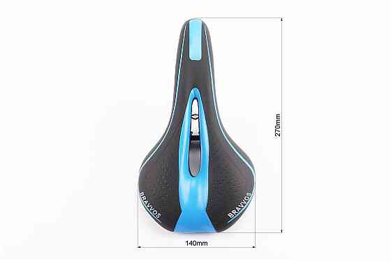 Сидіння MTB 270x140мм, чорно-синє YF-1018 Київ