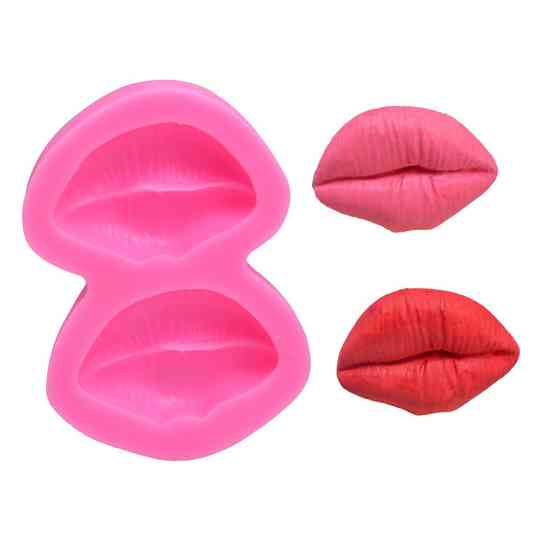 Молд силиконовый Губы 75 на 53 мм розовый Киев