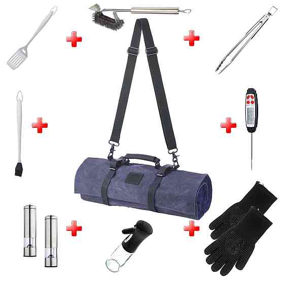 Акція! Скрутка ТОП 10 аксесуарів для барбекю Jeens GRILLI 888000 Код: 009569 Рівне