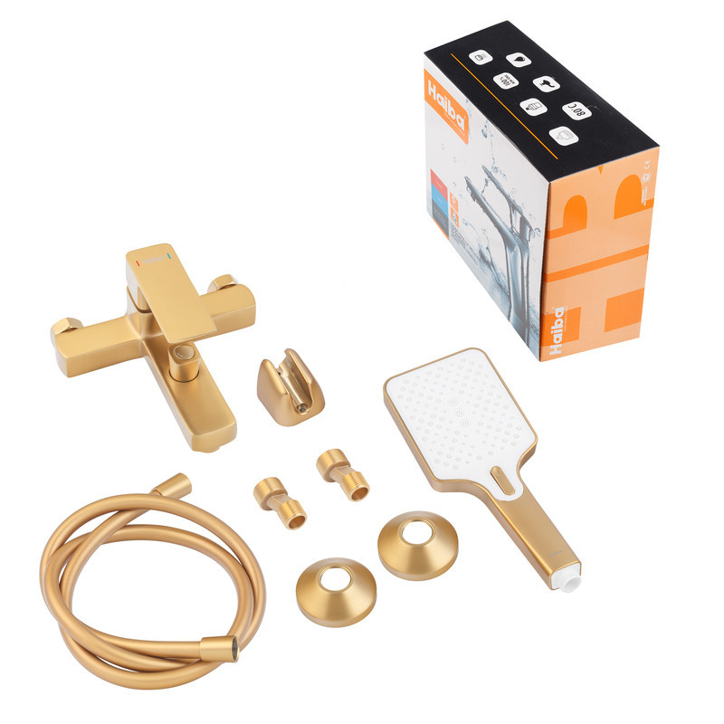 Змішувач для ванни Haiba KUBUS 009  BRUSHED GOLD   ( HB9628 ) 20088 Харків - фото 8