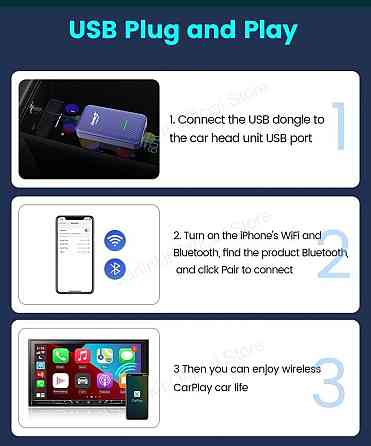 CarlinKit 4.0 адаптер для бездротового Apple CarPlay Android Auto. Київ