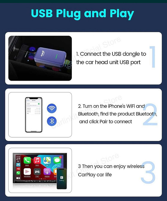 CarlinKit 4.0 адаптер для безпроводного Apple CarPlay Android Auto. Киев - изображение 4