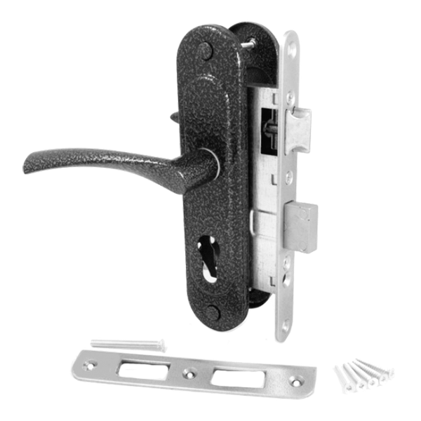 Замок врізний Аріко ЗВ4-У срібний (з ручкою, без циліндра) Харків - фото 1