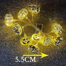 Гірлянда на Хелловін Гарбузи 150 см 10 led 55 мм золотистий Київ - фото 2