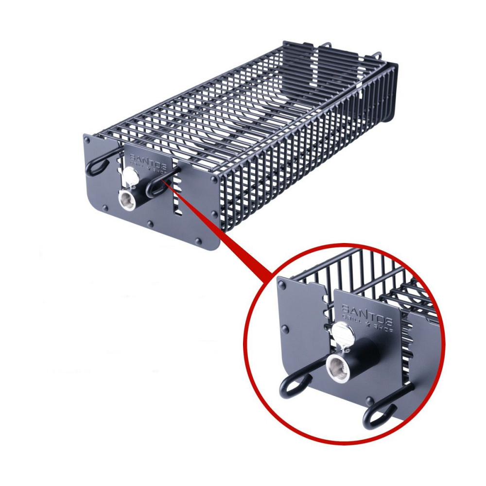 Кошик для рожна (вертелу) SANTOS, для гриля, квадратна, чорна, антипригарна 897528 Код: 010973 Рівне - фото 8