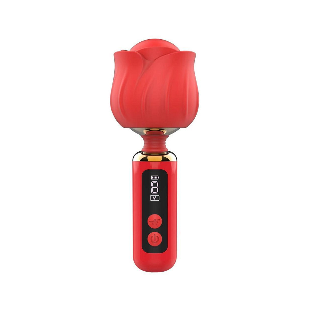 Вібромасажер Loviss Rose Mini Massage Wand Vibrator, головка у вигляді троянди, 9 режимів Sex Aura Київ - фото 1