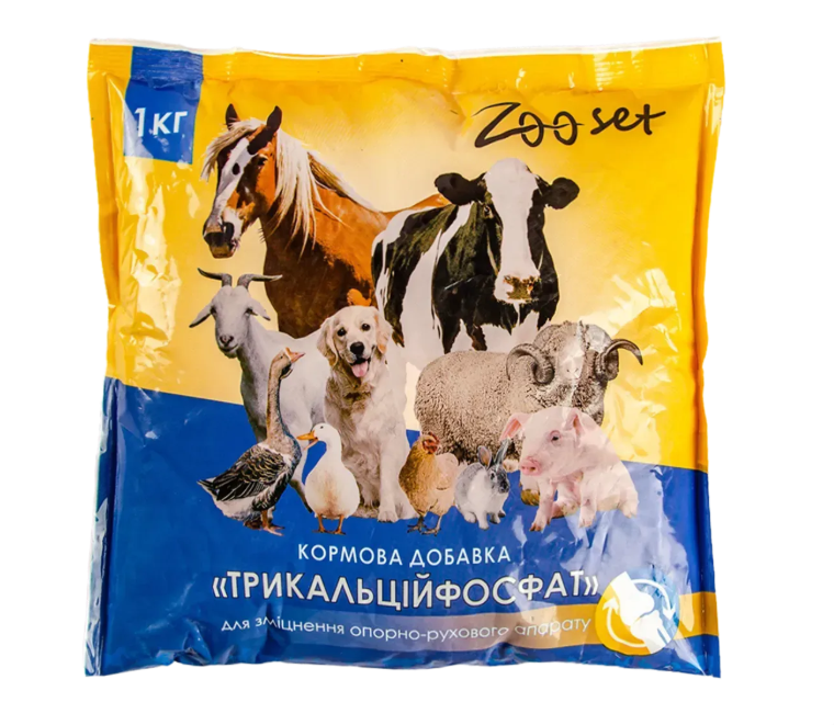 Трикальций фосфат 10 кг (по 1 кг - 10 шт) Зоосет Zooset (Зоосет) Винница - изображение 1