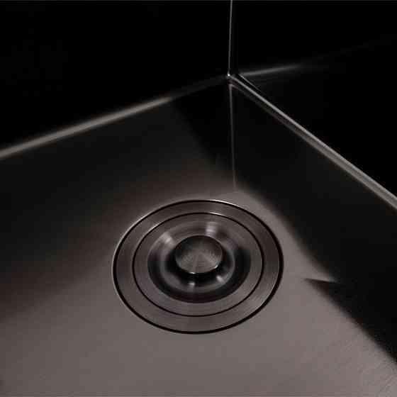 VALESO Кухонна мийка CM 58*48 L чорна PVD VALESO Handmade (круглий сифон 3,0/0,8) Киев